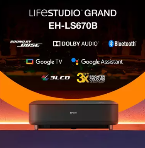 Projektor do kina domowego EPSON Lifestudio Grand EH-LS670B Czarny