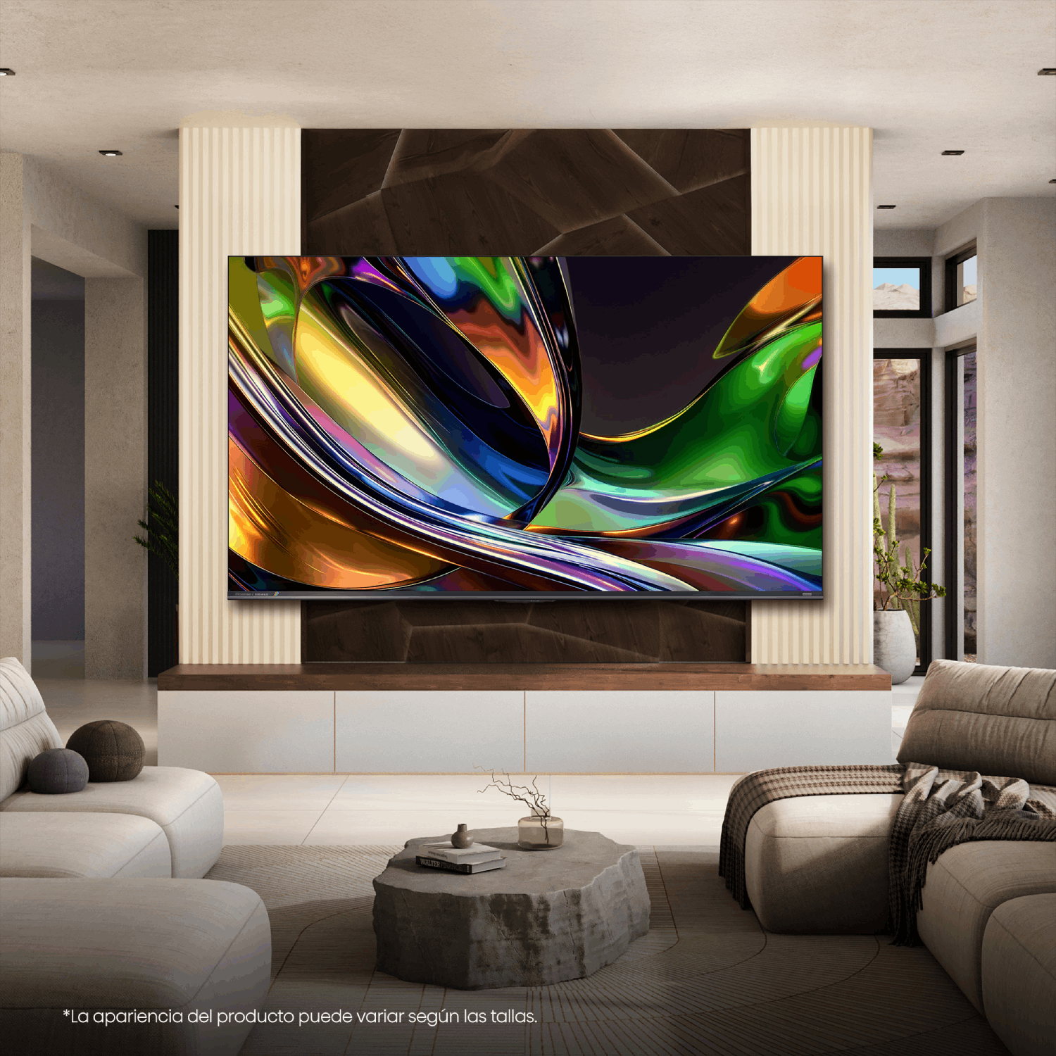 TV RGB Mini LED 65" - Hisense 65UR8S, UHD 4K, Hi-View AI Engine RGB, Modo Juego, Pantalla Antirreflejos, Smart TV,  Full IA, Gris Carbón