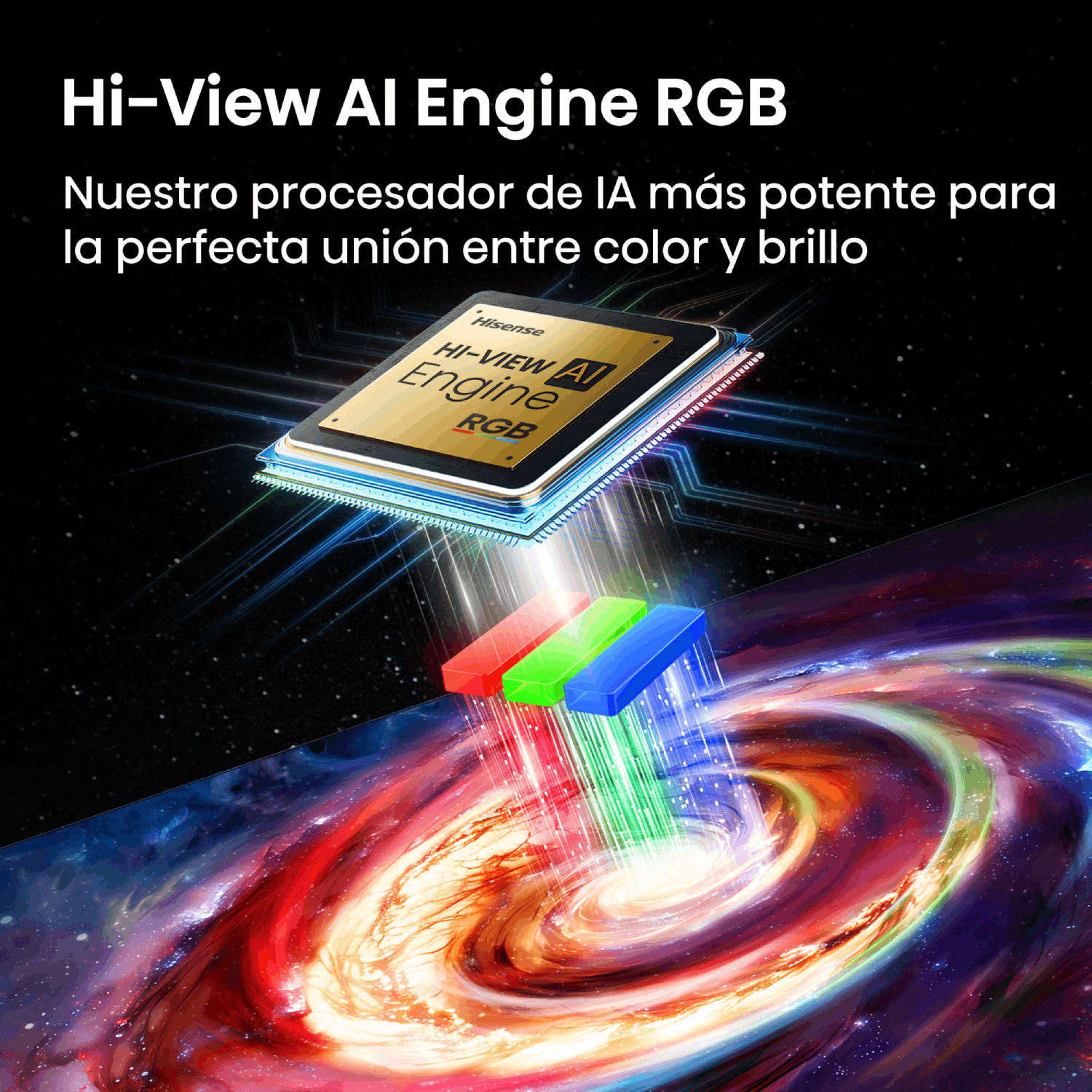 TV RGB Mini LED 75" - Hisense 75UR8S, UHD 4K, Hi-View AI Engine RGB, Modo Juego, Pantalla Antirreflejos, IMAX Enhanced, Dolby Vision IQ, Gris carbón