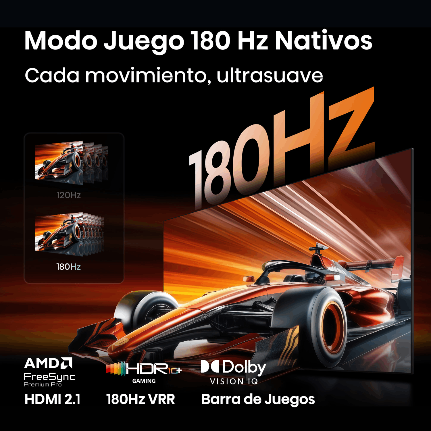 TV RGB Mini LED 85" - Hisense 85UR8S, UHD 4K, Hi-View AI Engine RGB, Modo Juego, Pantalla Antirreflejos, Smart TV, Full IA, Gris carbón
