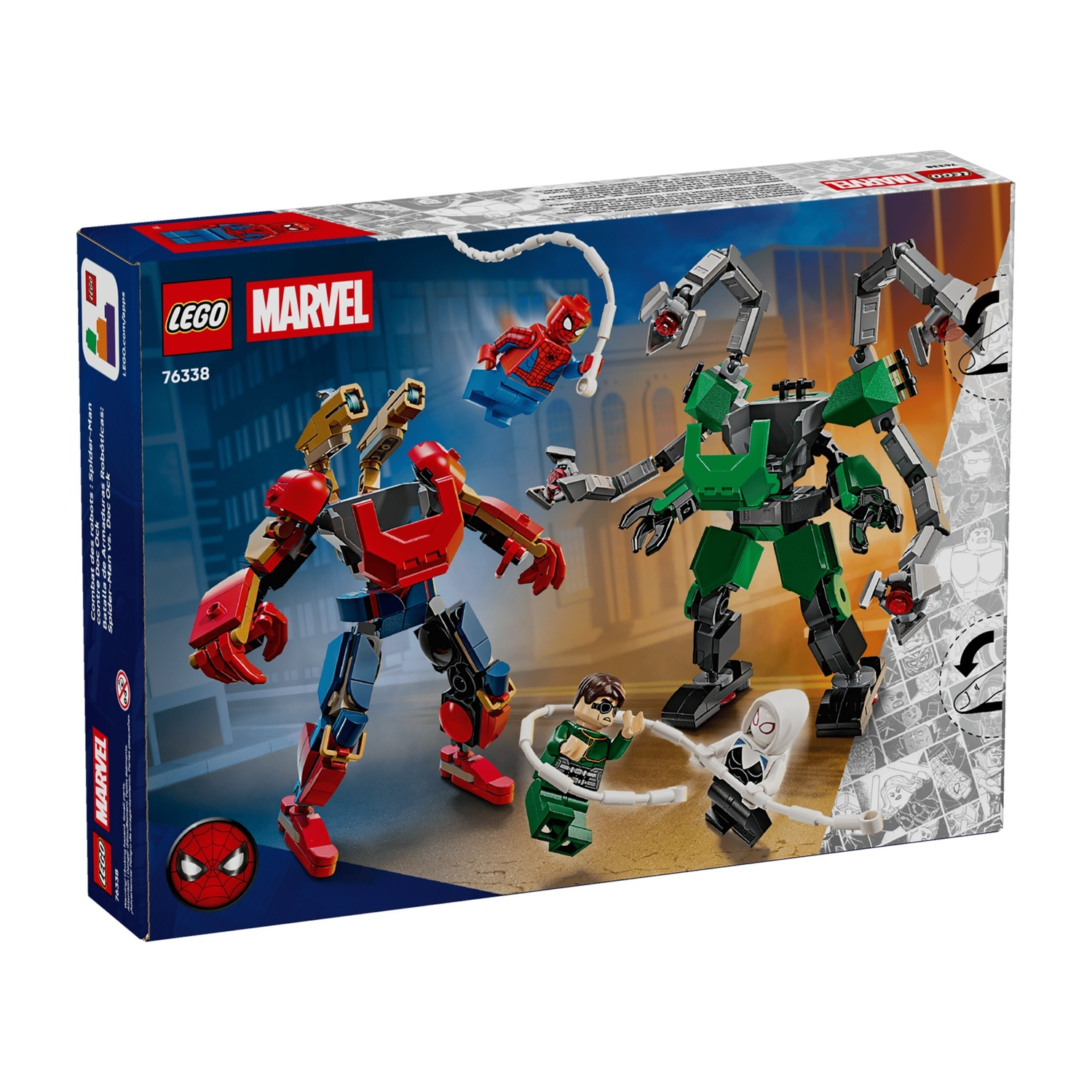 Set Lego Marvel 76338 con i mech di Spider-Man e Doc Ock.