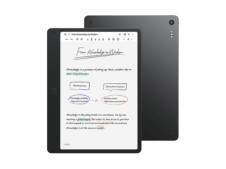 Tablet TCL Note A1 NXTPAPER con T-pen Pro + Flip Case, 256 GB, 11,5 '', Grigio scuro