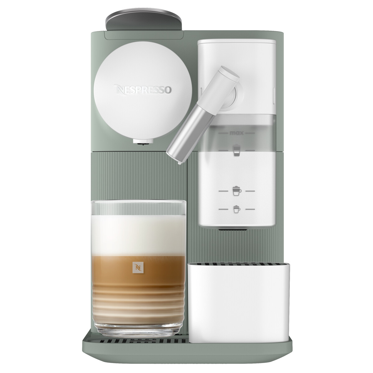 Cafetera de cápsulas - De'Longhi Lattissima One EN510.GR, 19 bar, 1 l, 1450 W, Depósito de leche, Apagado automático, Verde