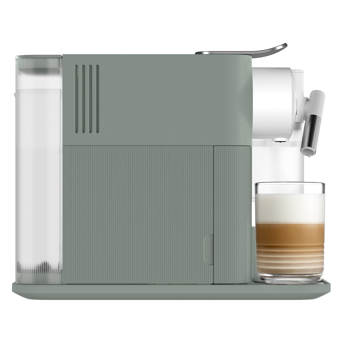 Cafetera de cápsulas - De'Longhi Lattissima One EN510.GR, 19 bar, 1 l, 1450 W, Depósito de leche, Apagado automático, Verde
