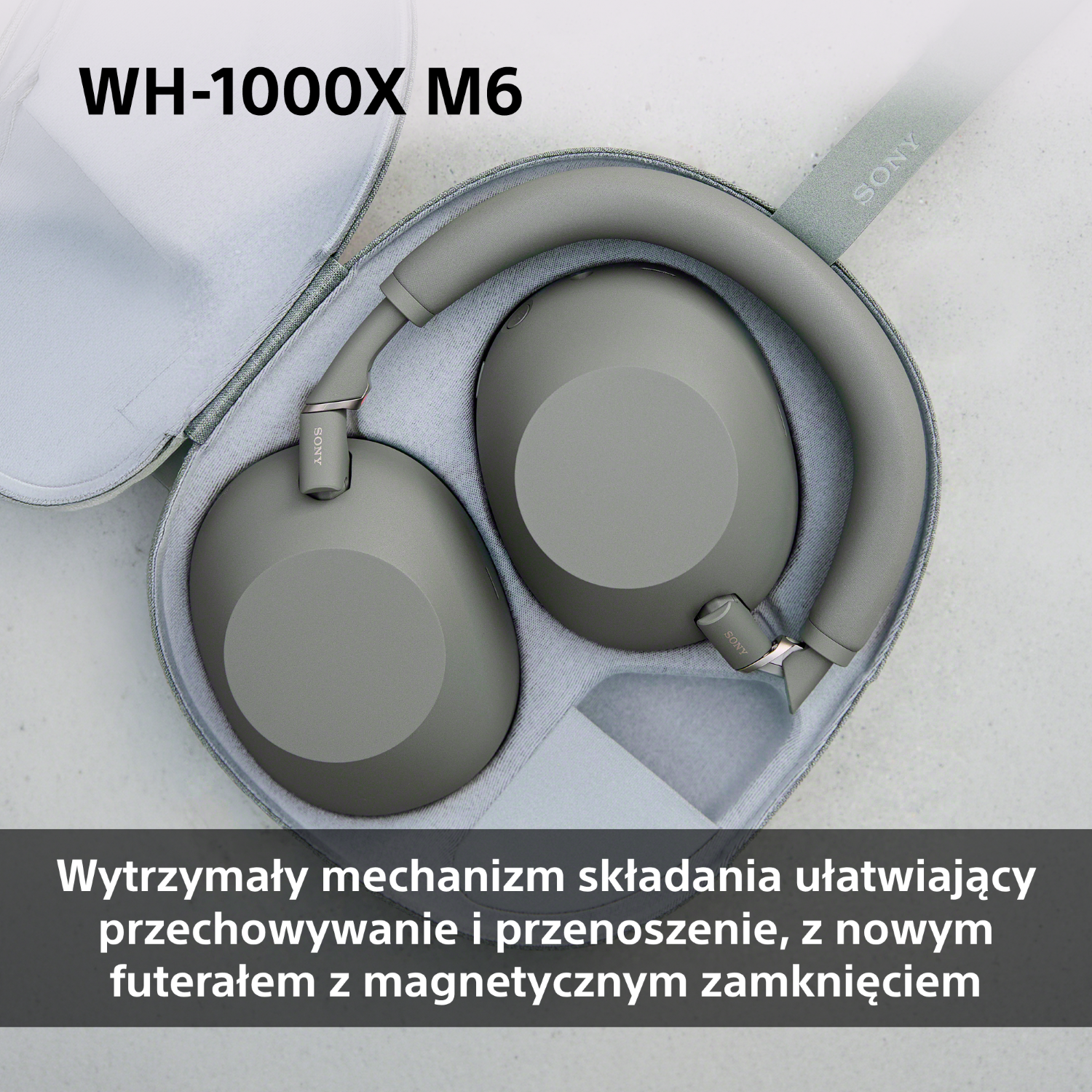 Słuchawki bezprzewodowe SONY WH-1000XM6 ANC Oliwkowy