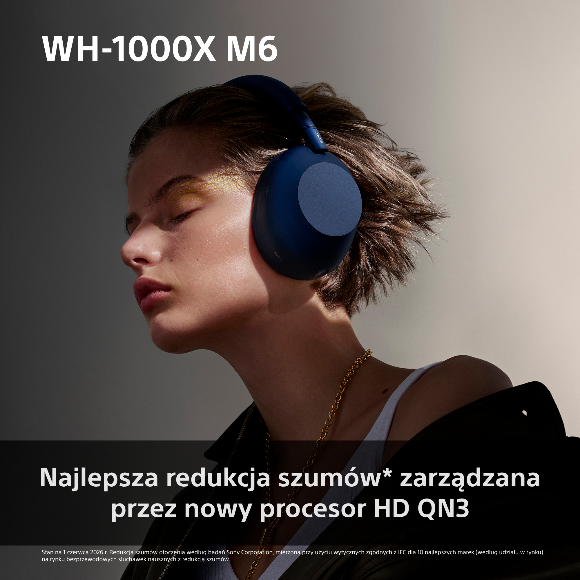 Słuchawki bezprzewodowe SONY WH-1000XM6 ANC Piaskowy