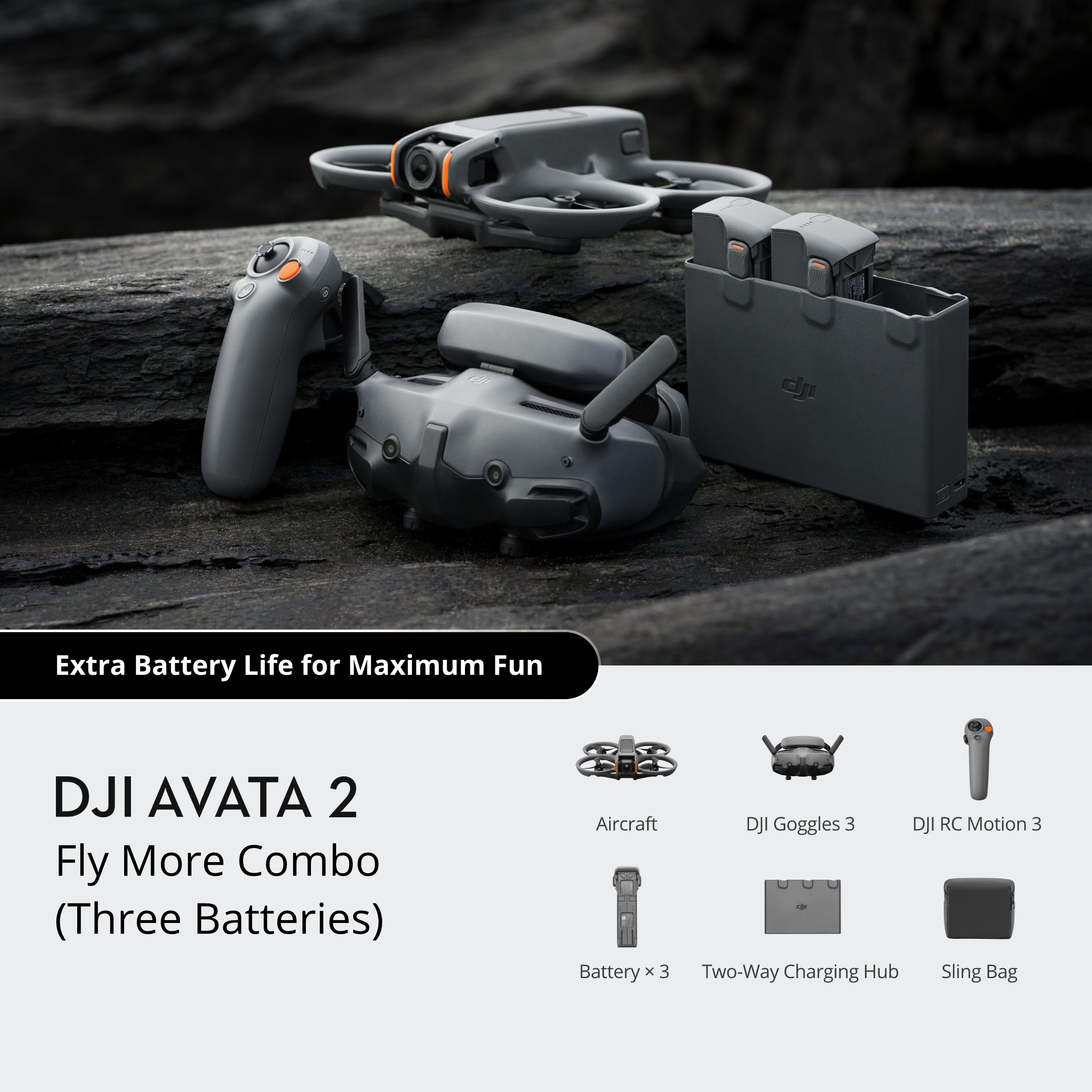 DJI Avata 2 Fly More Combo (Three Batteries) drón