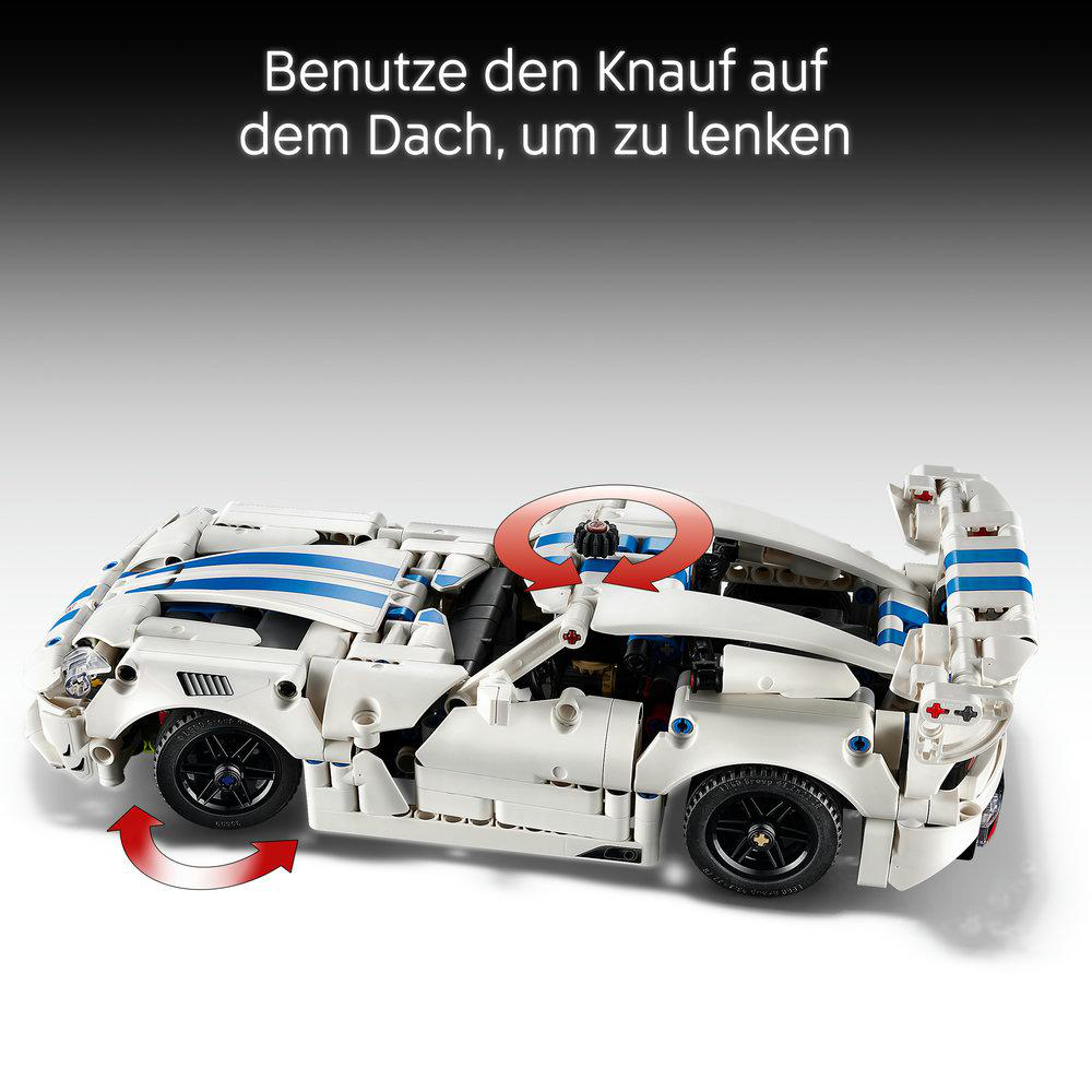 Benutze den Knauf auf dem Dach, um zu lenken