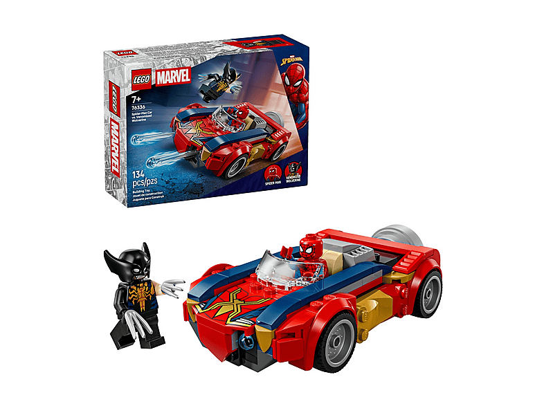COSTRUZIONI LEGO Auto di Spider-Man vs. Venomized Wolverine
