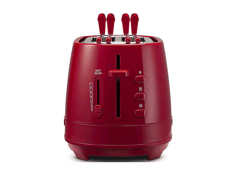 Tostapane DE'LONGHI CTLAP2203.R, Potenza 550 W, Numero di fessure per tostare 2, Funzione scongelamento, Raccoglitore briciole