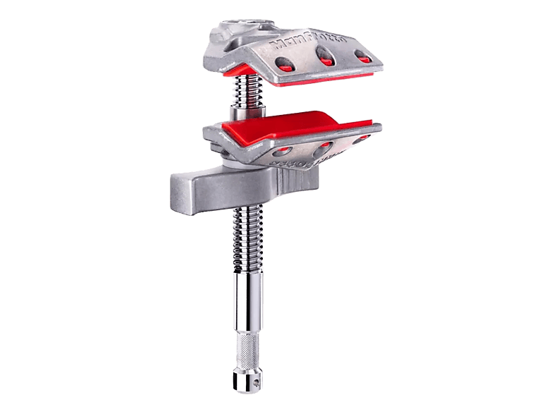 MANFROTTO C50EJ Heavy‑Duty End Jaw Clamp, Silber, Höhe offen bis 200 mm