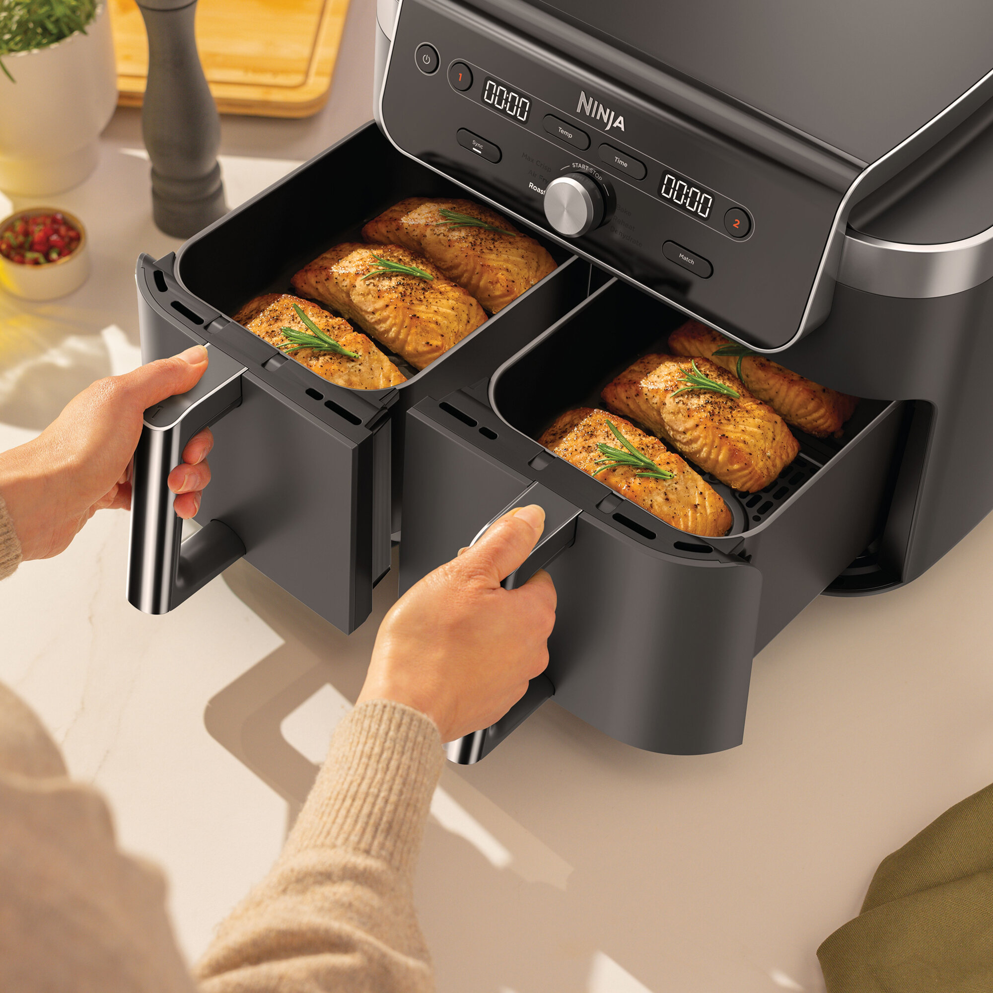 Frytkownica Air fryer NINJA DZ901EU 9,5 l z podwójnym koszem Czarny