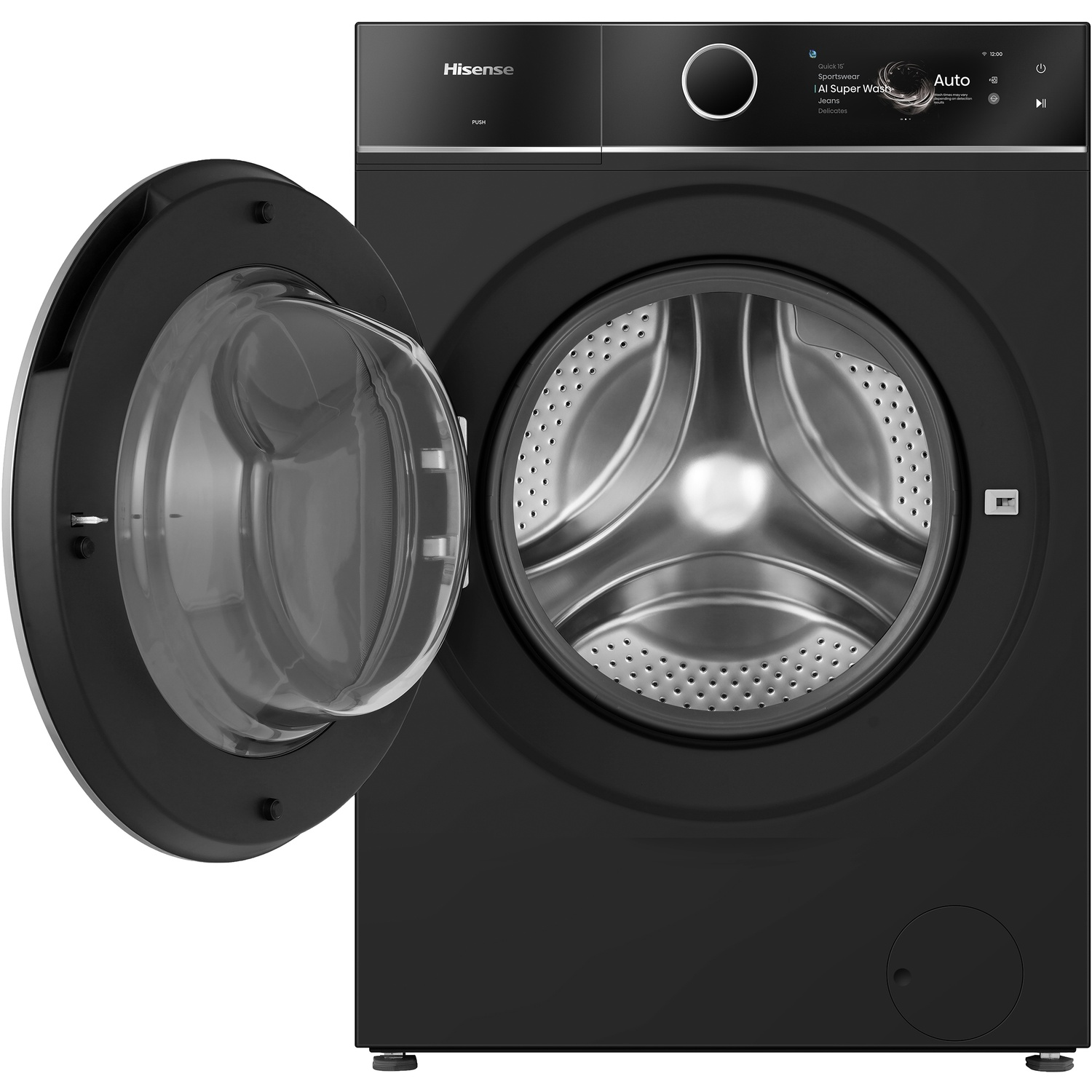 HISENSE Lave-linge à dosage automatique WF7i1248BBR/BLX (12 kg, 1400 tr/min, classe A)