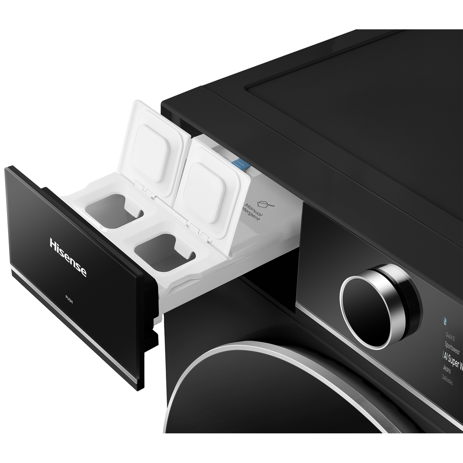 HISENSE Lave-linge à dosage automatique WF7i1248BBR/BLX (12 kg, 1400 tr/min, classe A)