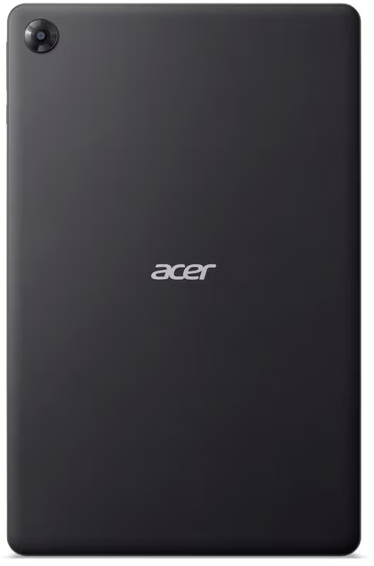 Fekete Acer táblagép hátlapja, bal felső sarokban kamerával és középen az Acer logóval.