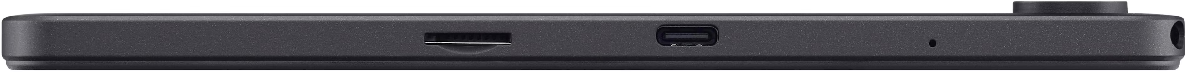 Egy fekete okostelefon alja, amelyen USB-C port, SIM-tálca és mikrofon látható.