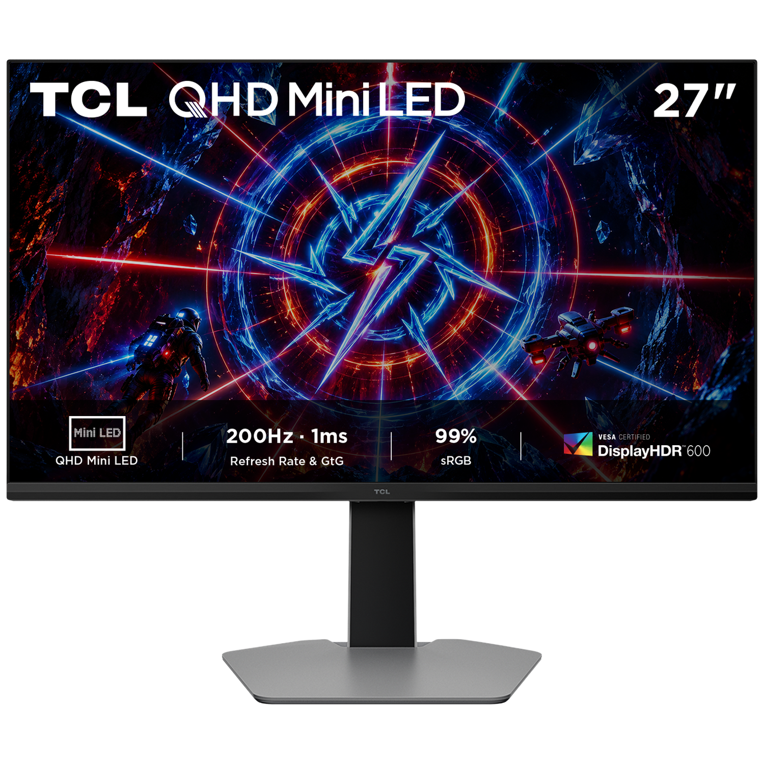 TCL 27P2A 27  QHD 200Hz Mini-LED IPS Gaming Monitor