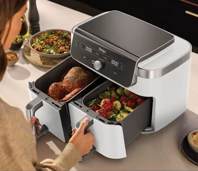 Frytkownica Air fryer NINJA DZ901EUWH 9,5 l z podwójnym koszem Biały