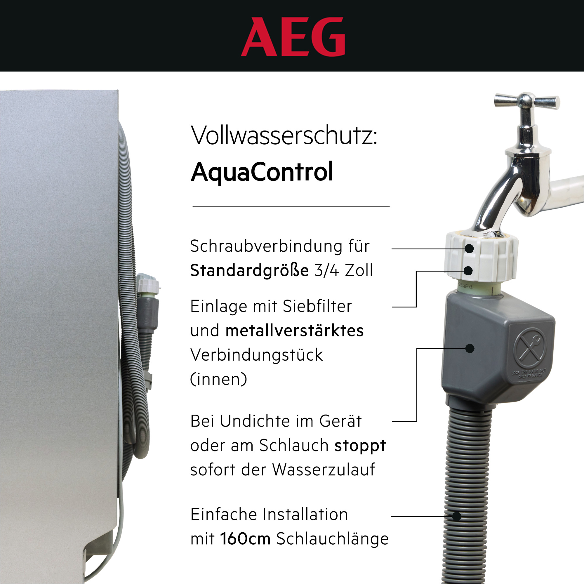 AEG GT620B2SCM 6000 Geschirrspüler (integrierbar, Besteckkorb, 596 mm breit, 44 dB(A), B, Antifinger Edelstahl-Beschichtung)