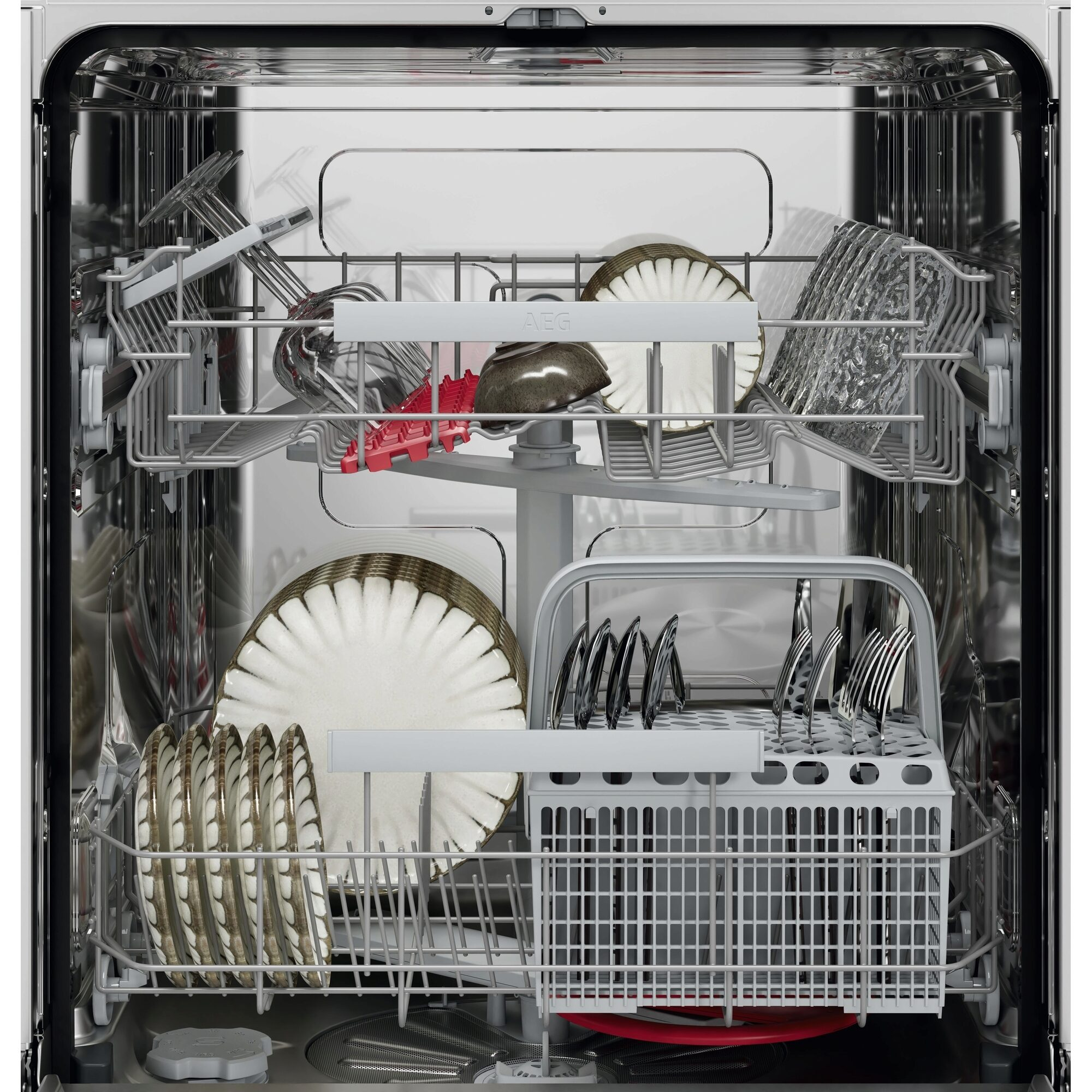 AEG GT620B2SCM 6000 Geschirrspüler (integrierbar, Besteckkorb, 596 mm breit, 44 dB(A), B, Antifinger Edelstahl-Beschichtung)