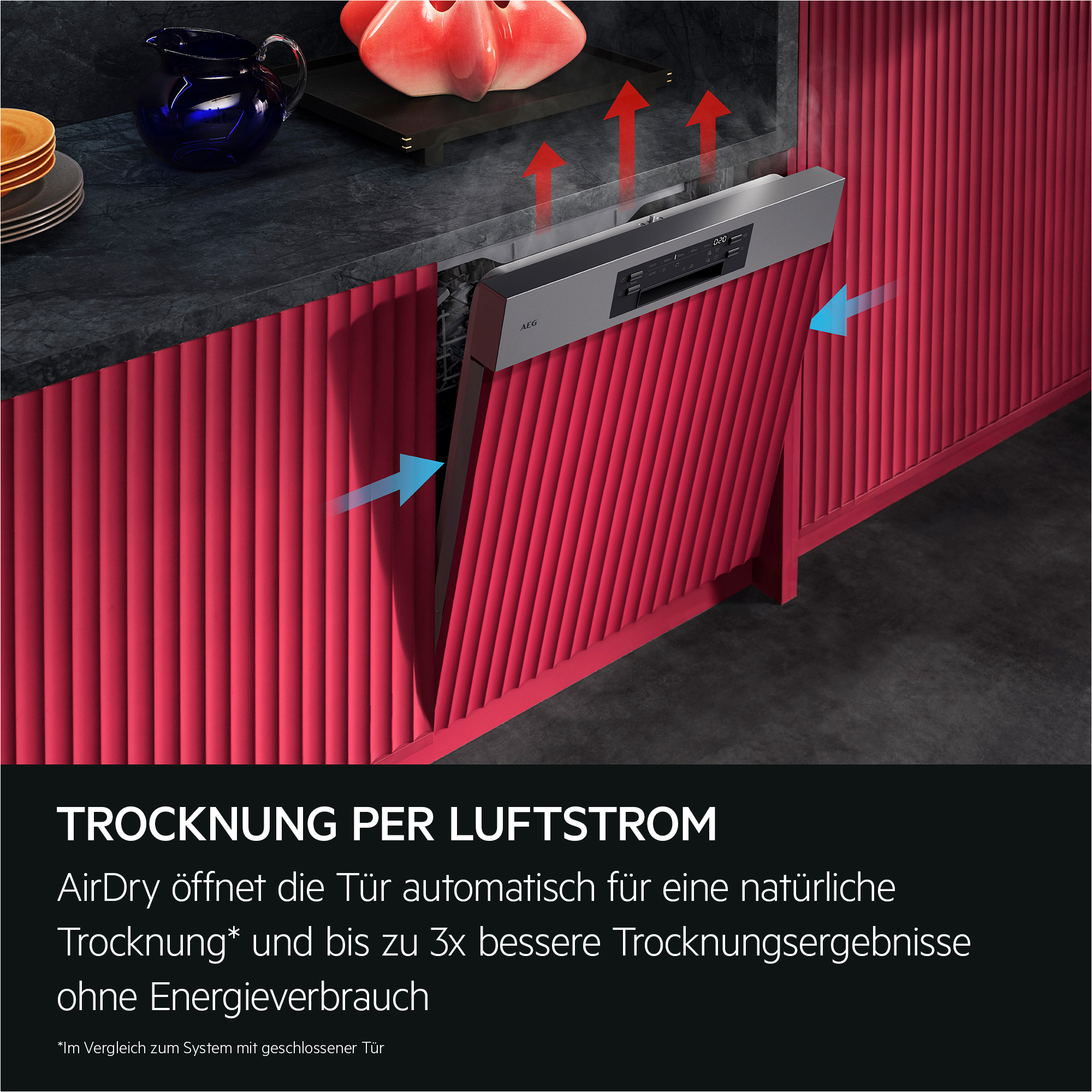 AEG GT620B2SCM 6000 Geschirrspüler (integrierbar, Besteckkorb, 596 mm breit, 44 dB(A), B, Antifinger Edelstahl-Beschichtung)