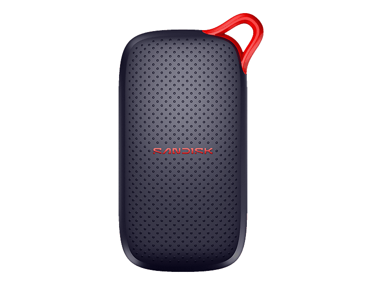 SANDISK Portable SSD (V3) Festplatte, 1 TB SSD, extern, Schwarz/Rot