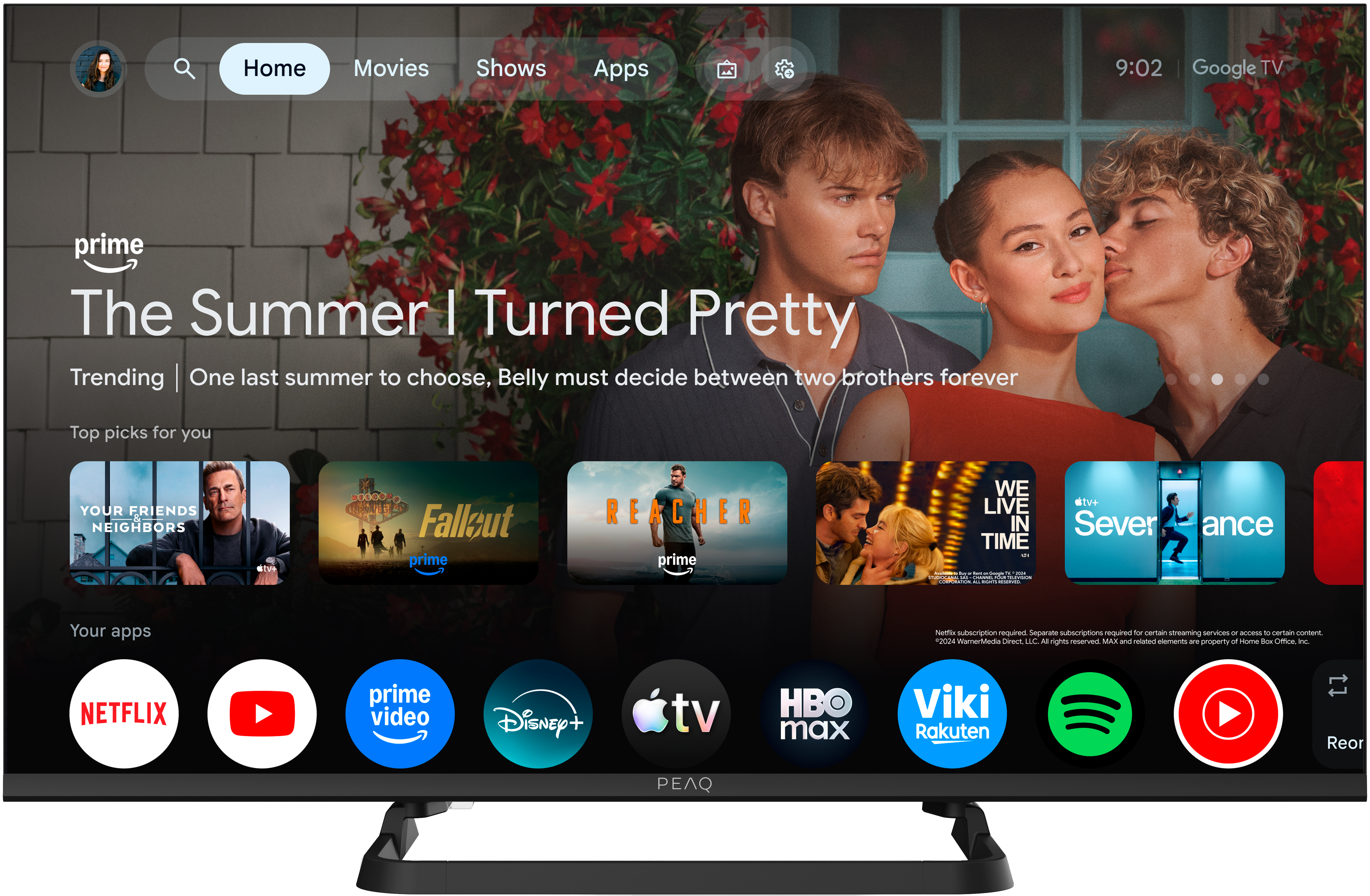 PEAQ PTV 32GH-5026C TV (Flat, 32 " / 80 cm, HD-ready, Smart TV, Google TV)
