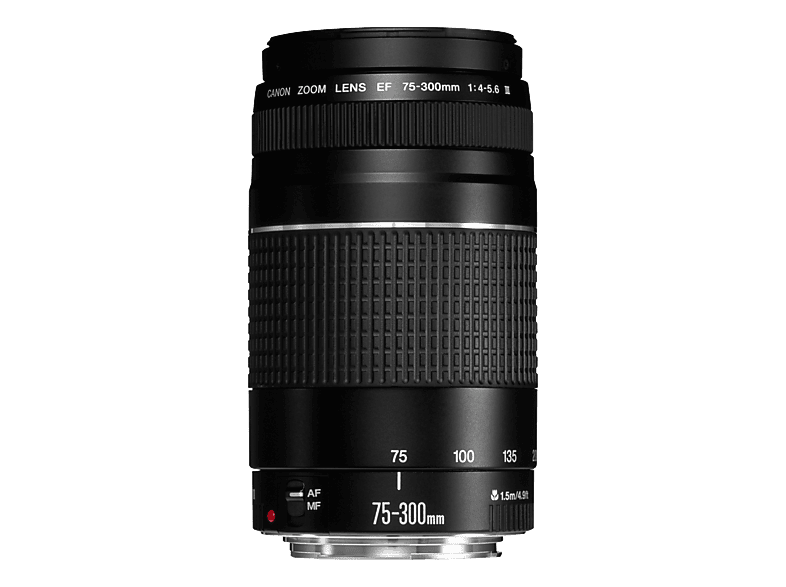 CANON EF 75-300mm f/4-5.6 III 75 mm - 300 f/4.0 f/5.6 (Kleinste Blende f/32 f/45) (Zoomobjektiv für Canon EF-Mount, Schwarz)