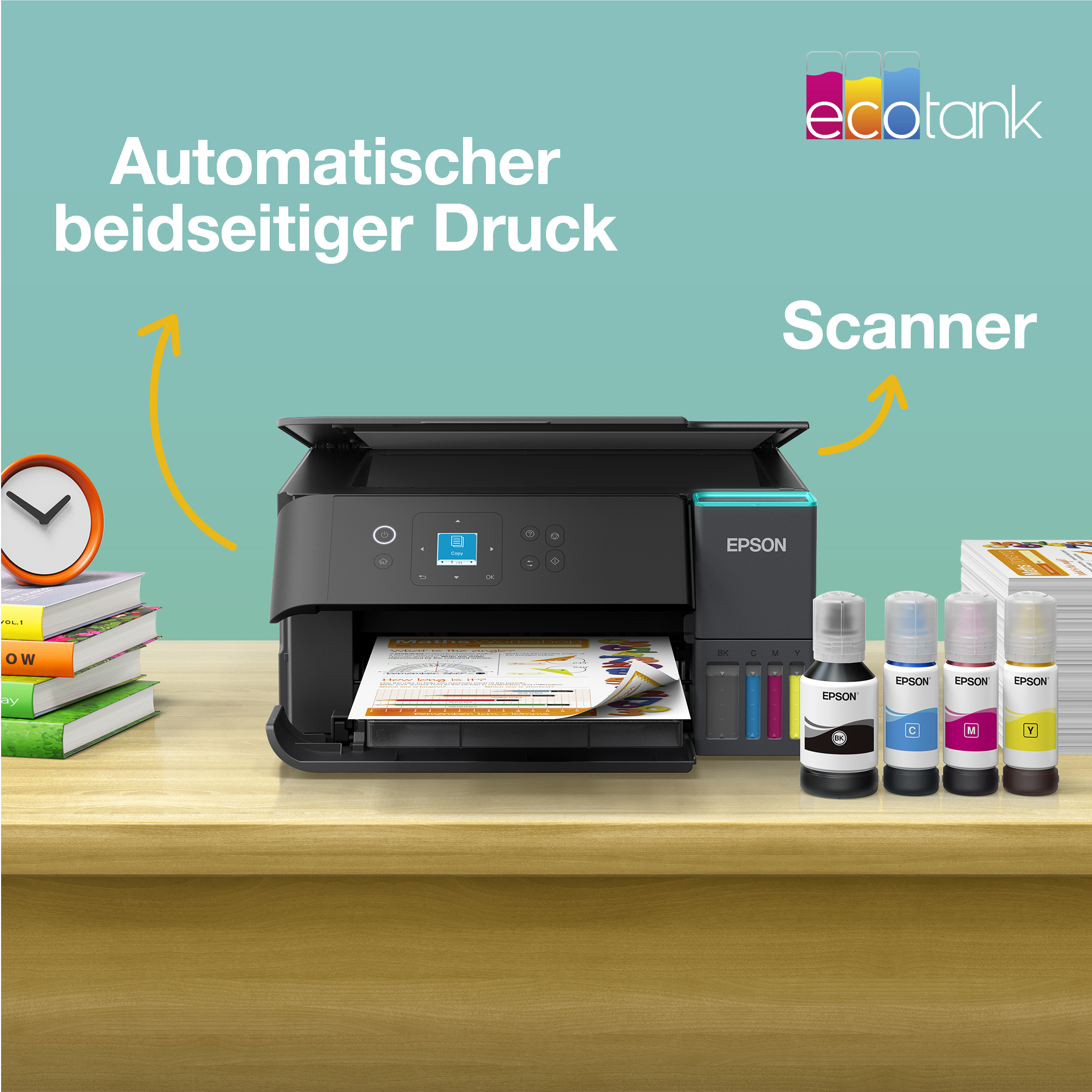 EPSON EcoTank ET-2951 Multifunktionsdrucker, Schwarz