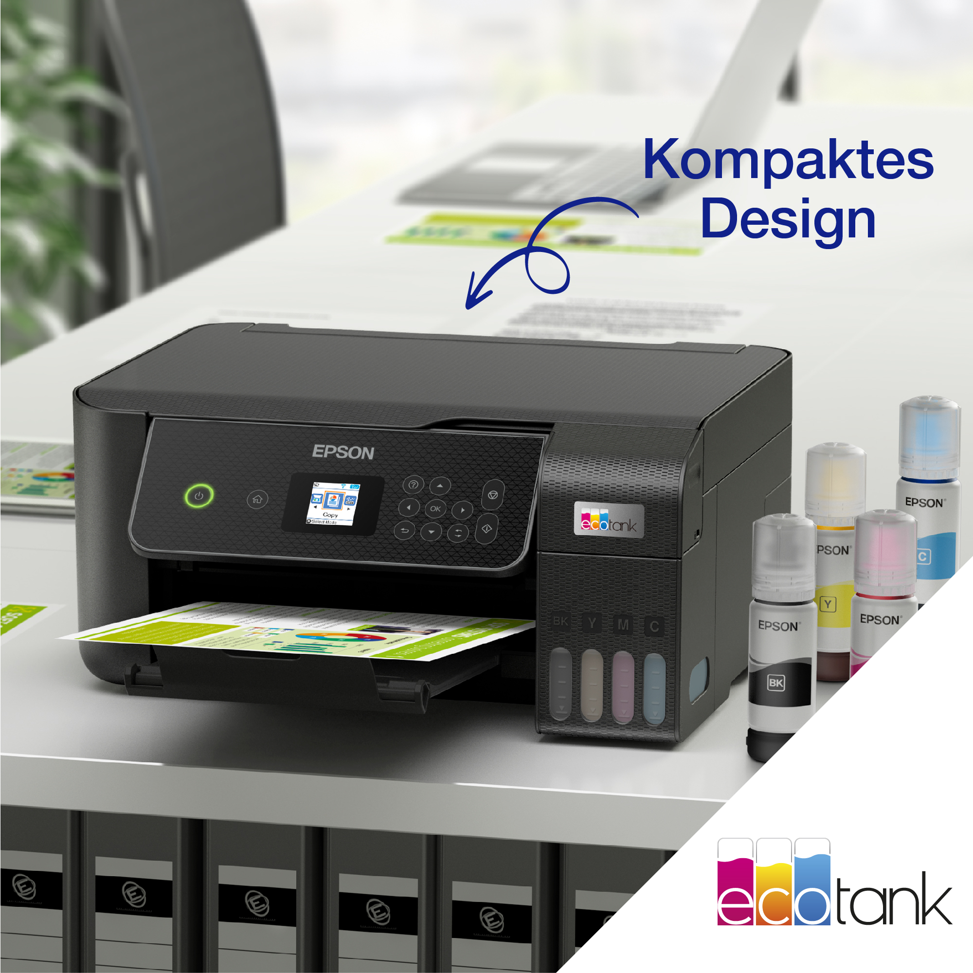 EPSON Ecotank ET-2870 Multifunktionsdrucker, Schwarz