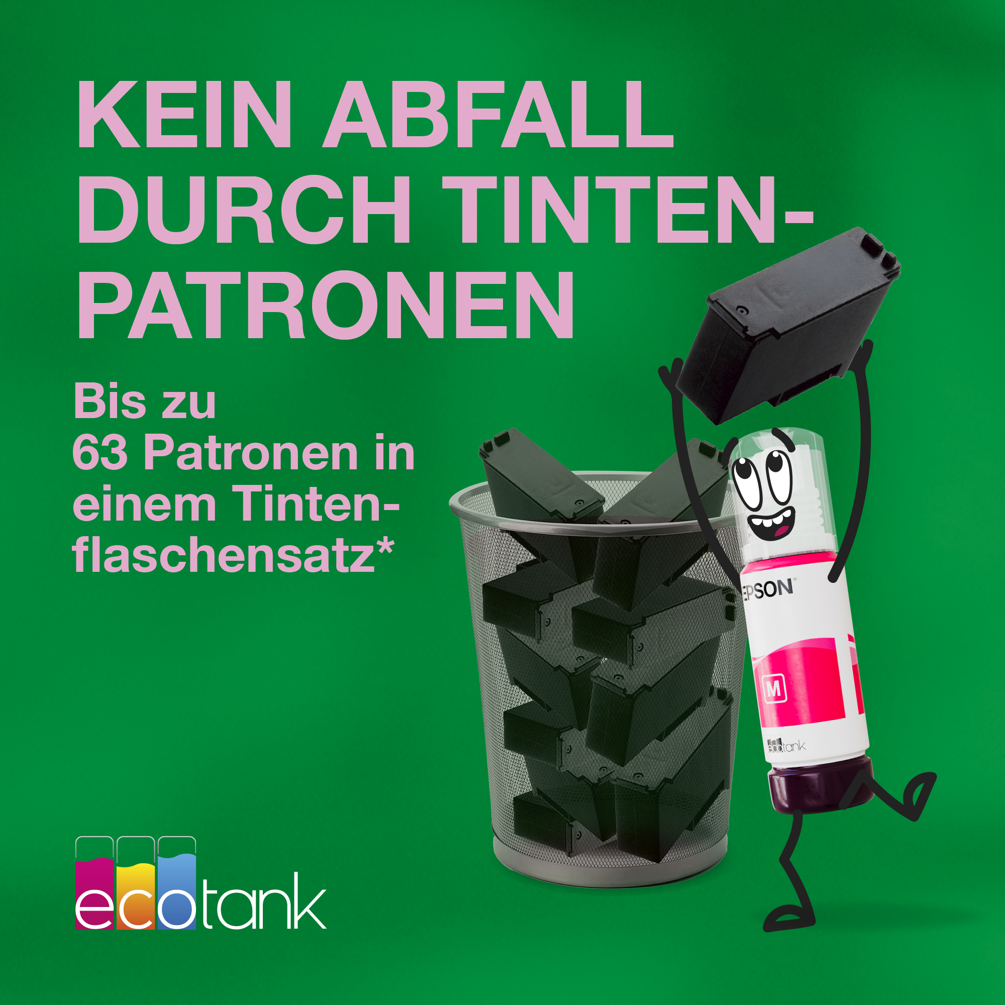 EPSON Ecotank ET-2870 Multifunktionsdrucker, Schwarz