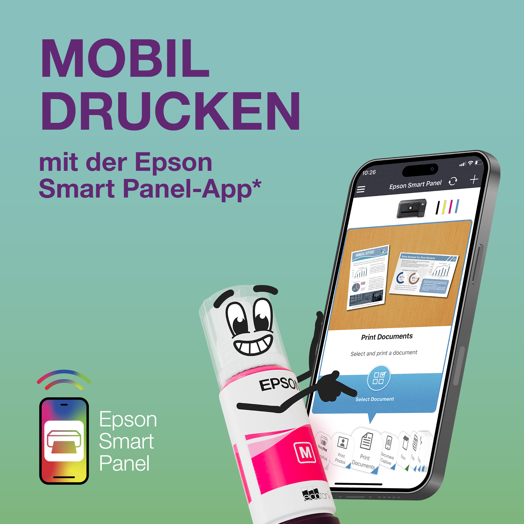 EPSON Ecotank ET-2870 Multifunktionsdrucker, Schwarz