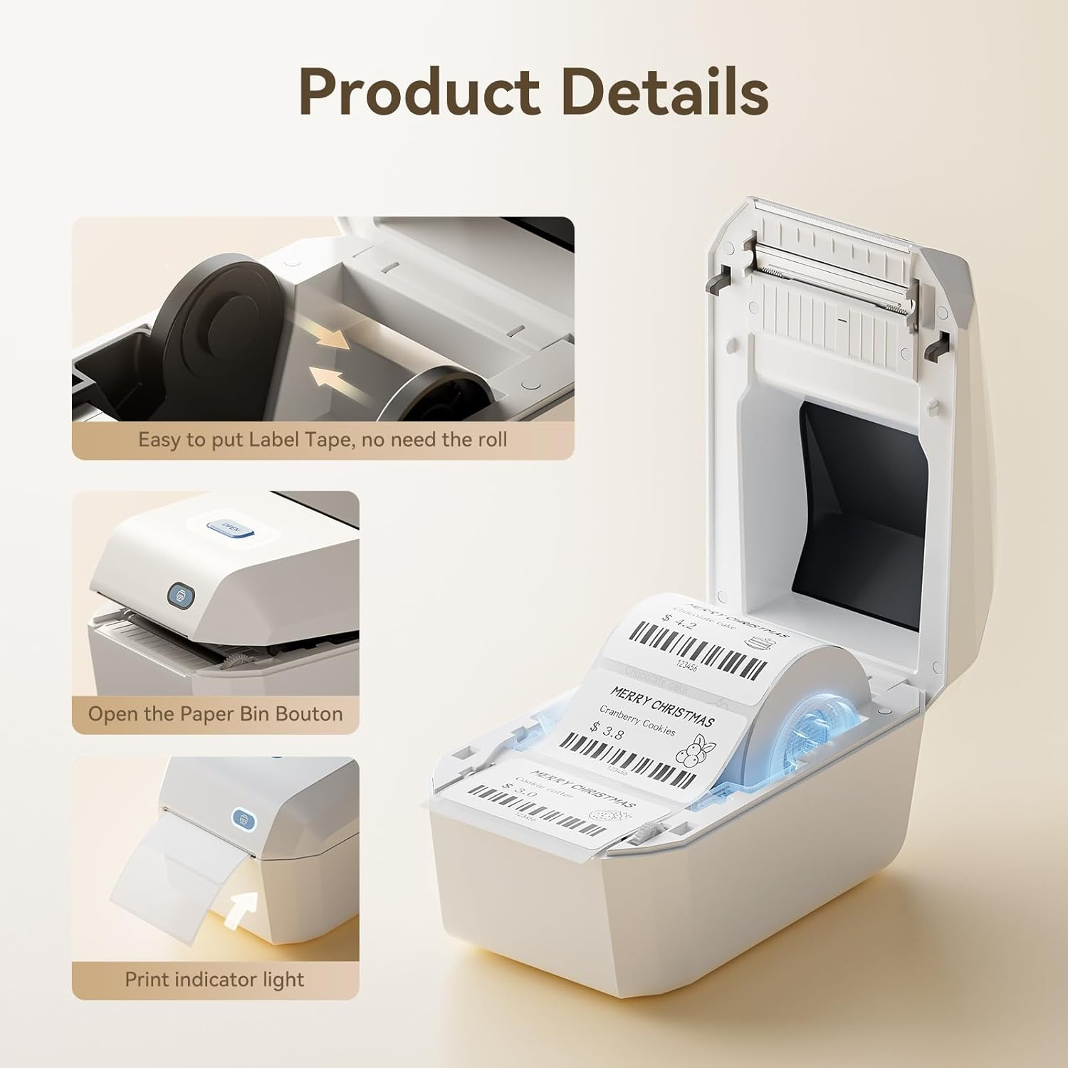 NIIMBOT K3W - Labelprinter - Thermal print - White Labelprinter
