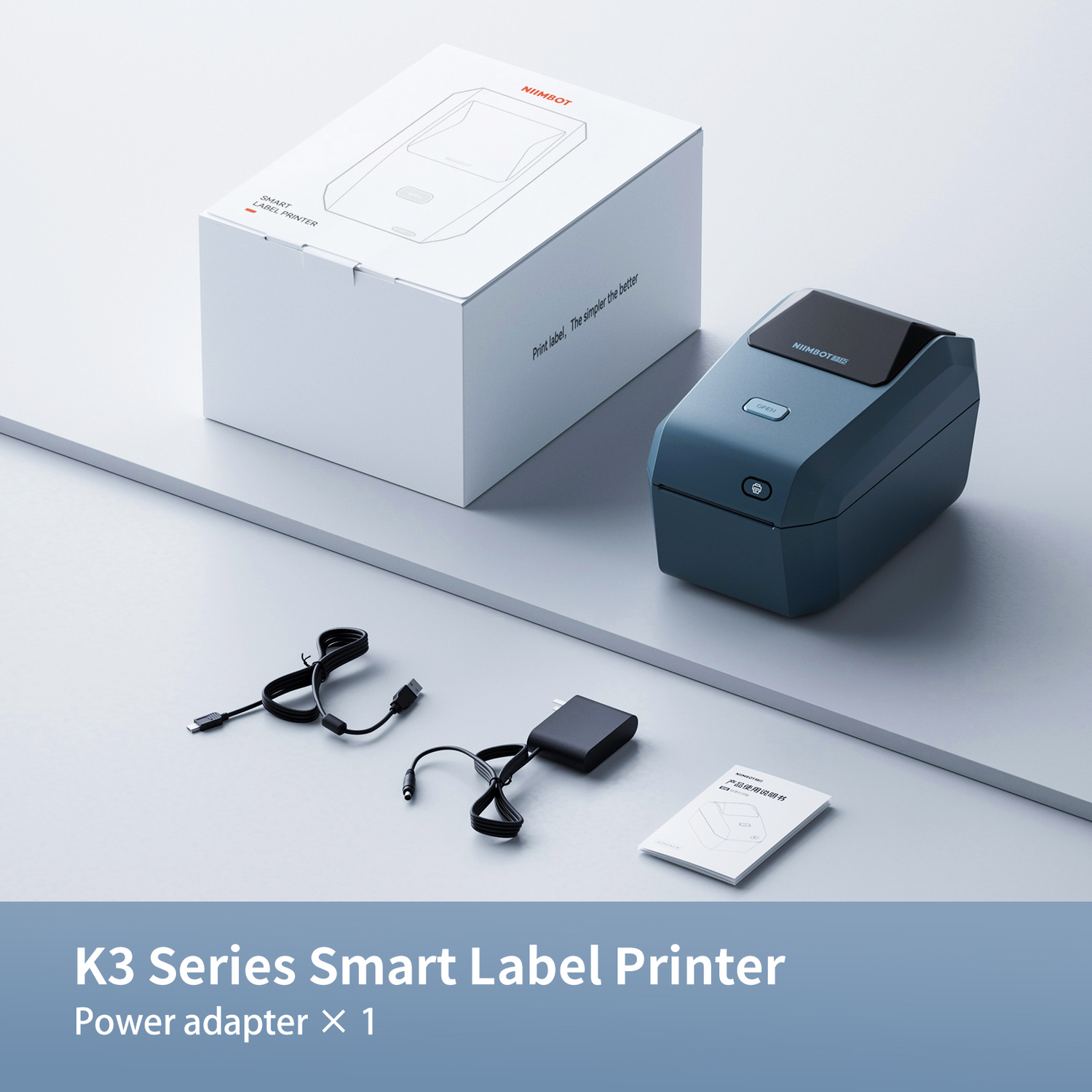 NIIMBOT K3W - Labelprinter - Thermal print - Space Blue Labelprinter