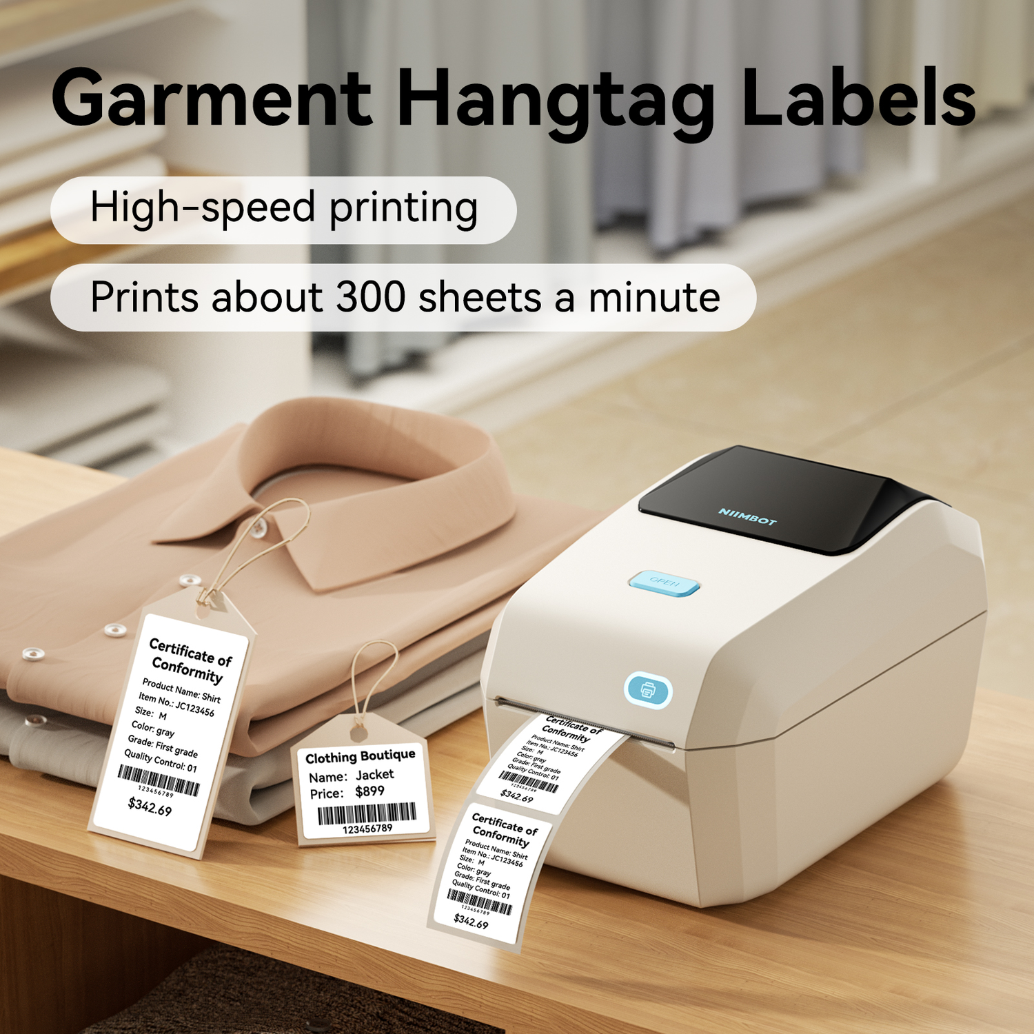 NIIMBOT K3W - Labelprinter - Thermal print - White Labelprinter