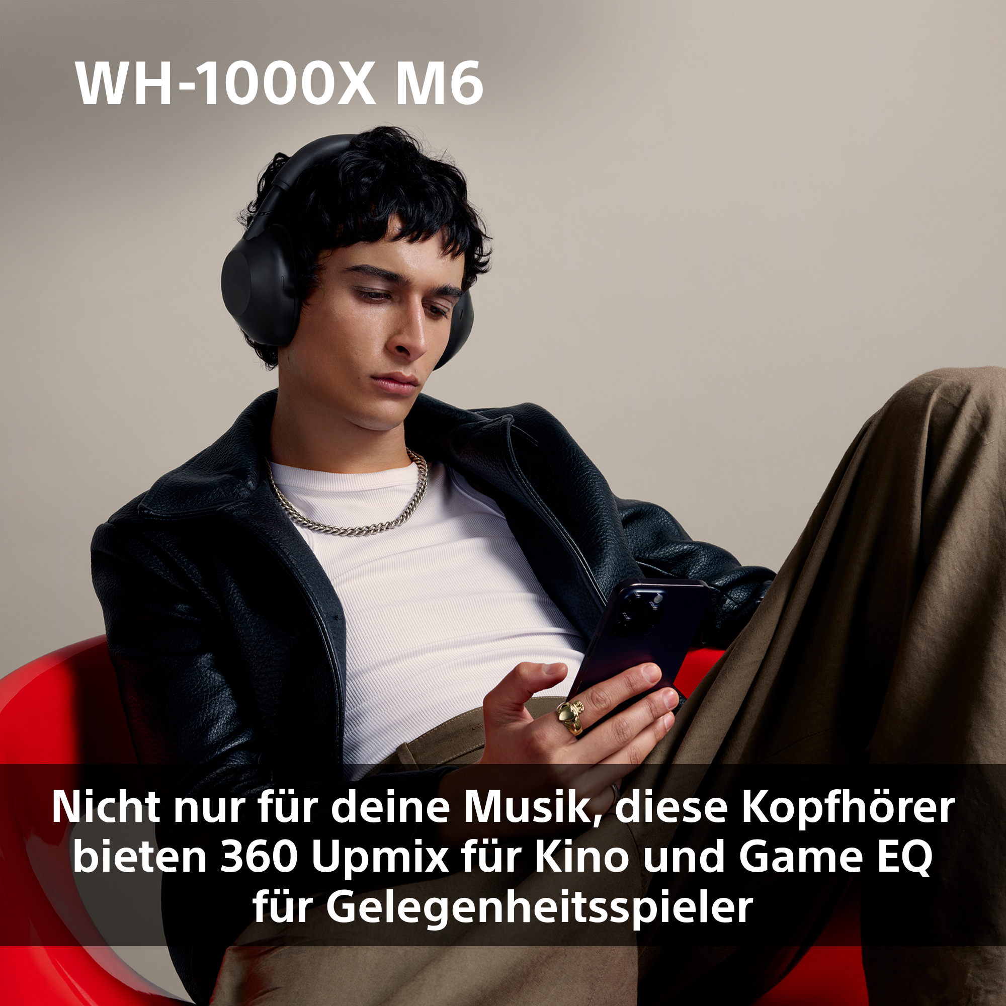 SONY WH-1000XM6 Premium Noise Cancelling, Over-ear Kopfhörer Bluetooth Olive Grau