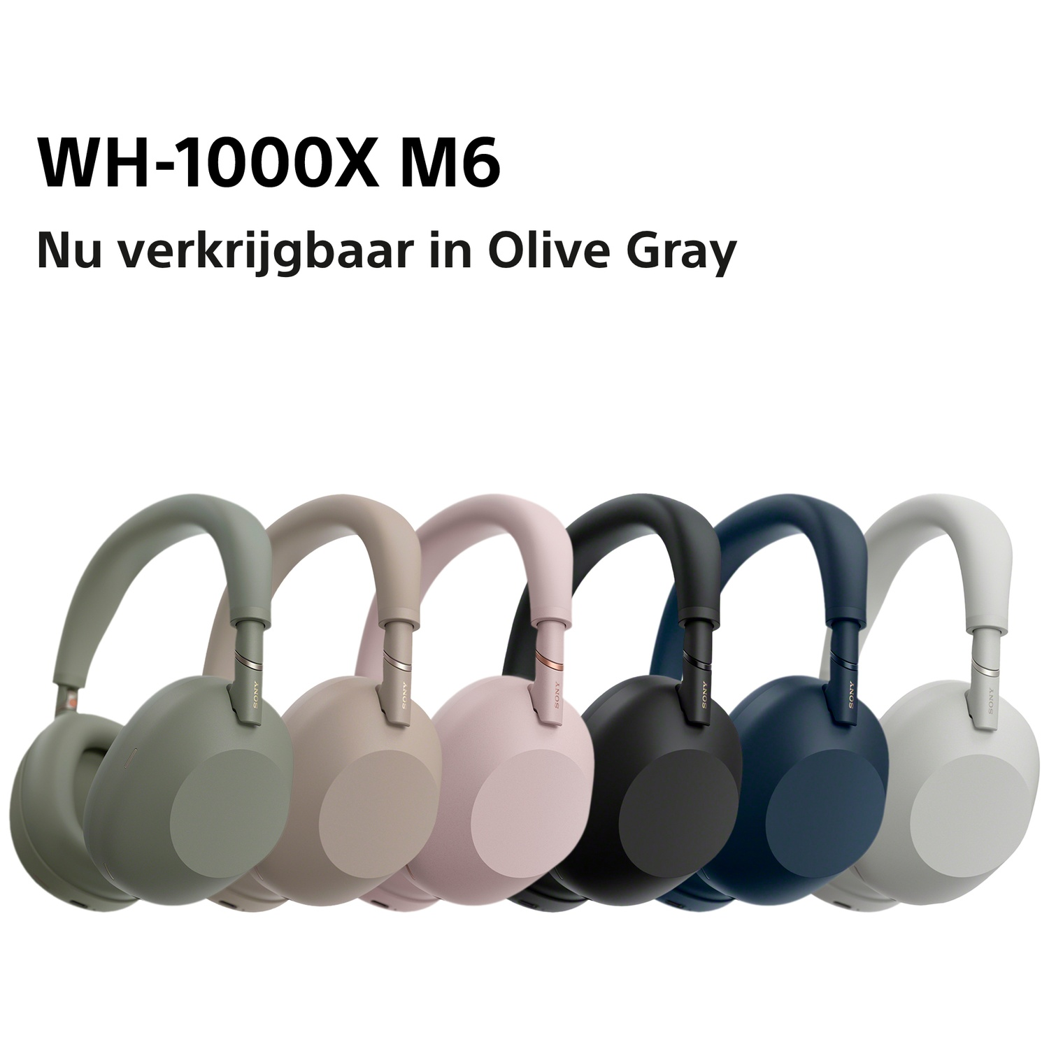 SONY WH-1000XM6 Olive Grey Over-ear Draadloze hoofdtelefoon Met Noise-cancelling