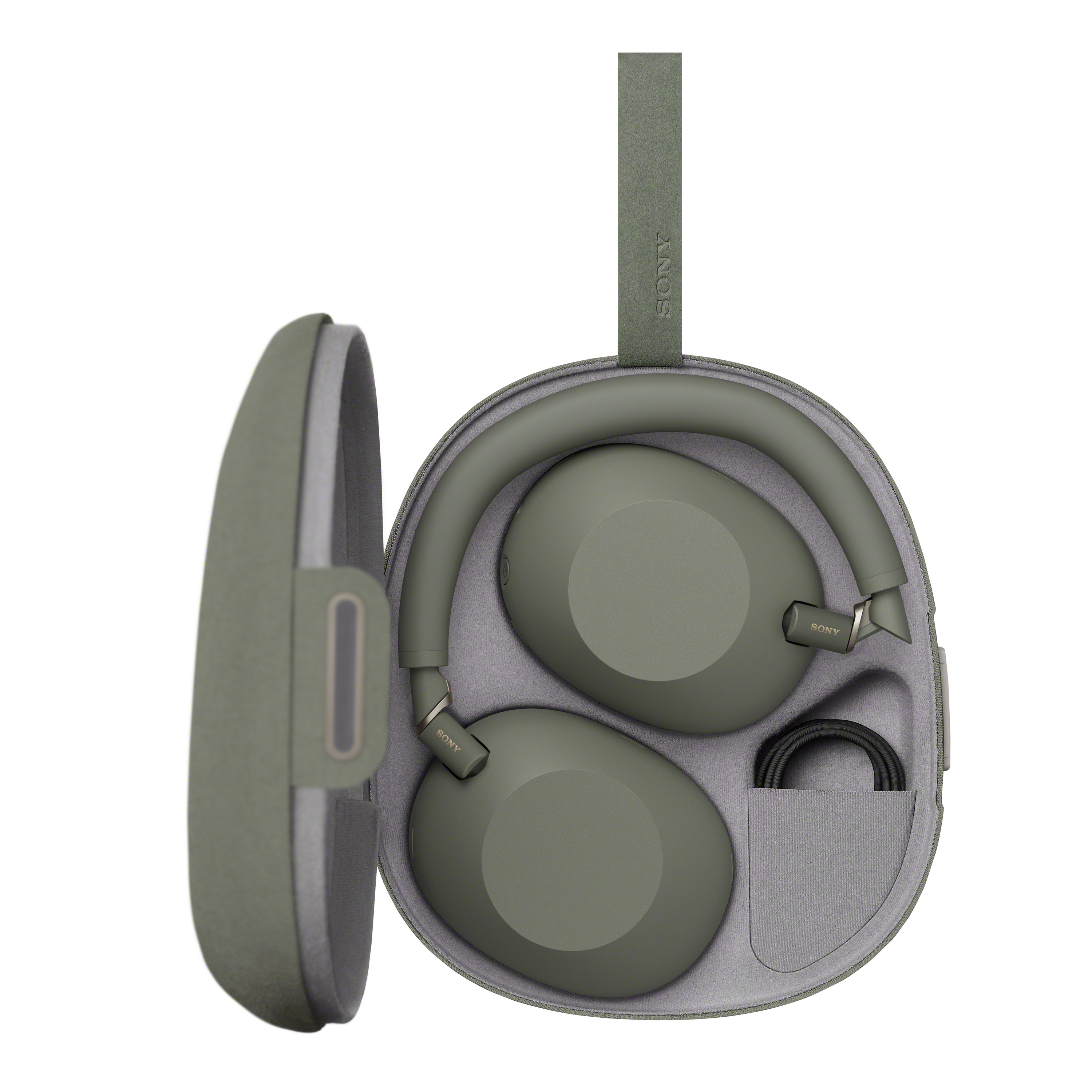 SONY WH-1000X M6, Over-ear Cuffie con tecnologia di cancellazione del rumore Bluetooth (Piegabile) Olive Gray