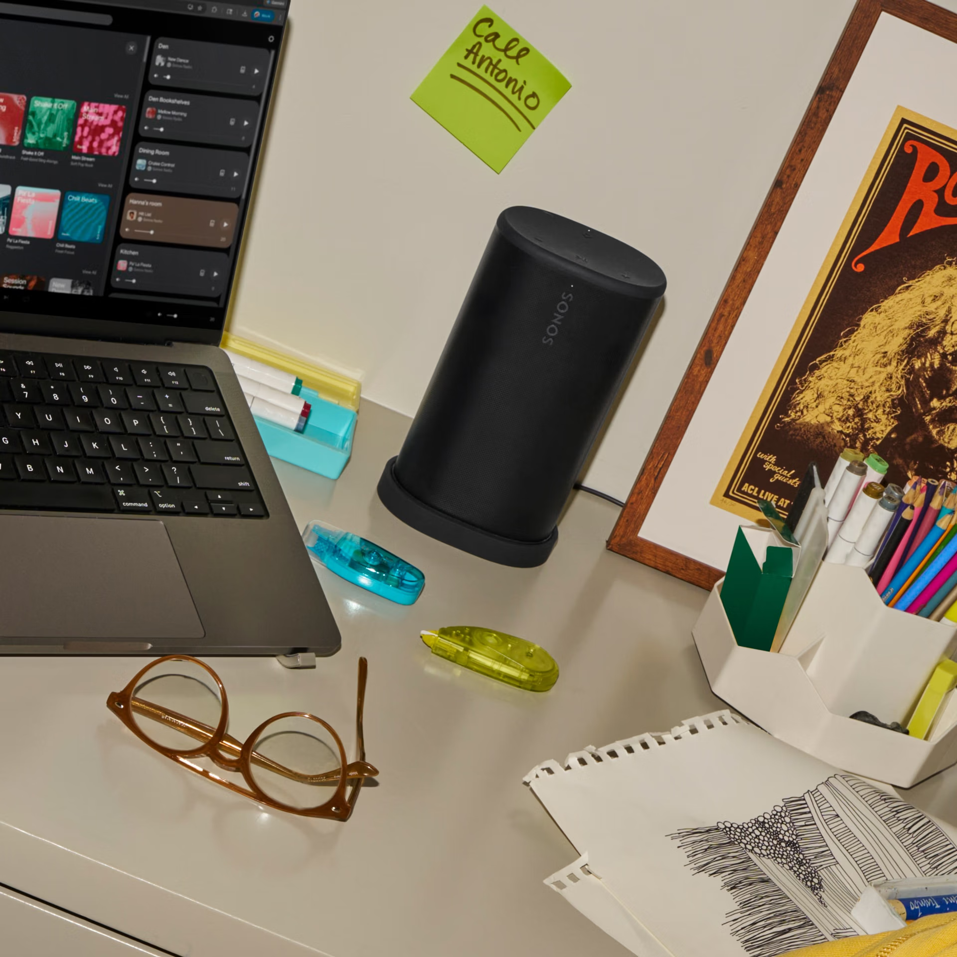 SONOS PLAY Hordozható multiroom hangszóró, fekete