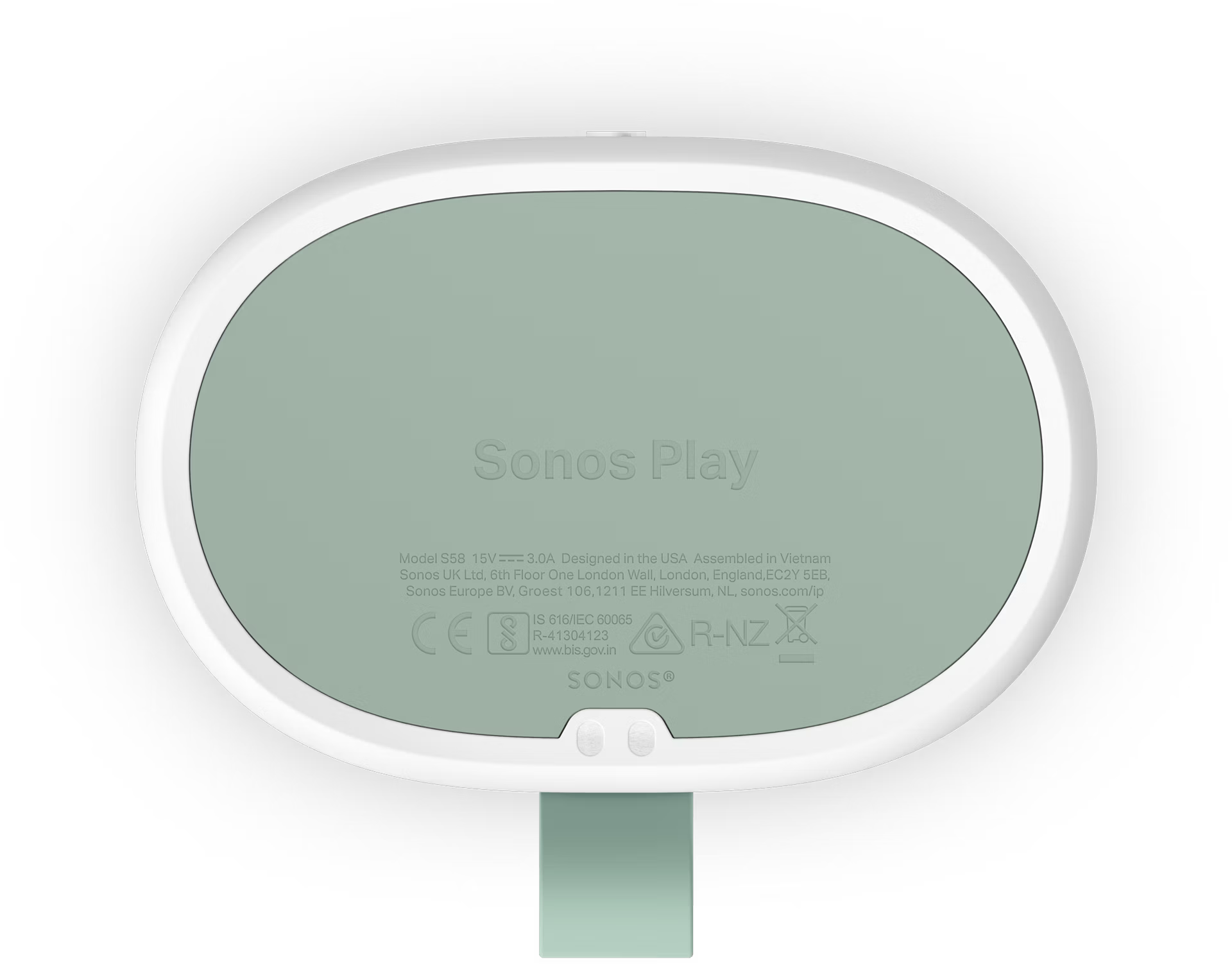 SONOS PLAY Hordozható multiroom hangszóró, fehér