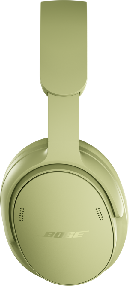Casque supra-auriculaire Bose vert olive sur fond noir, profil latéral.