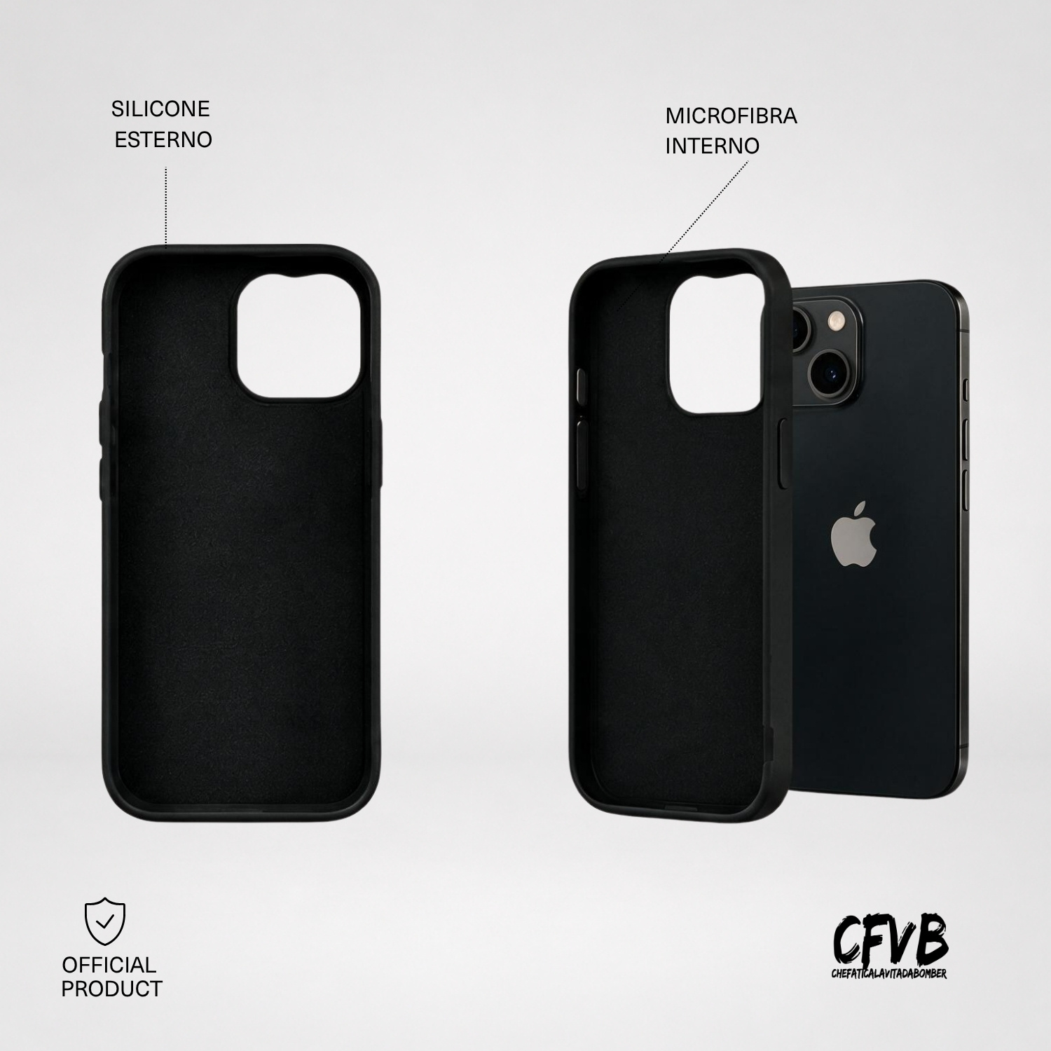 LA CASA DE LAS CARCASAS COVER UFFICIALE CFVB PER IPHONE 15 COVER per Apple iPhone 15, Nero
