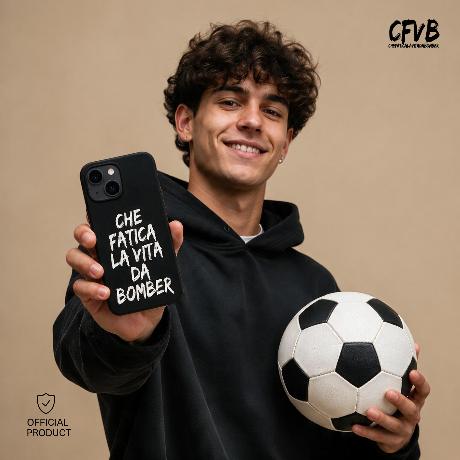 LA CASA DE LAS CARCASAS COVER UFFICIALE CFVB PER IPHONE 15 COVER per Apple iPhone 15, Nero