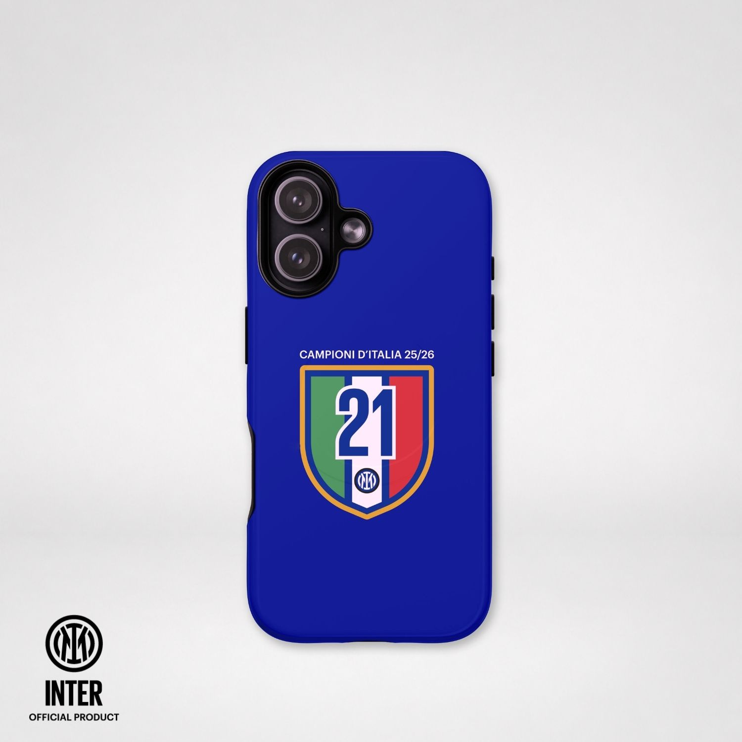 LA CASA DE LAS CARCASAS COVER UFFICIALE INTER PER IPHONE 16 COVER per Apple iPhone 16, Blu
