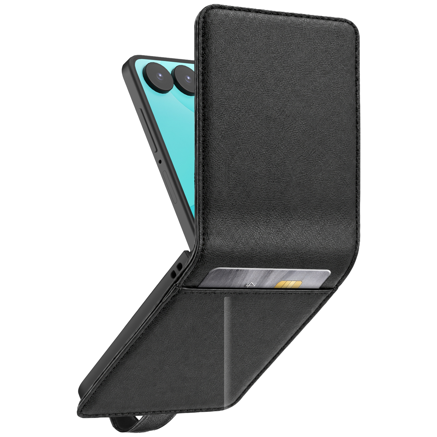 Sbs Wallet Classic Telefoonhoesje Voor Samsung Z Flip 8  Zwart