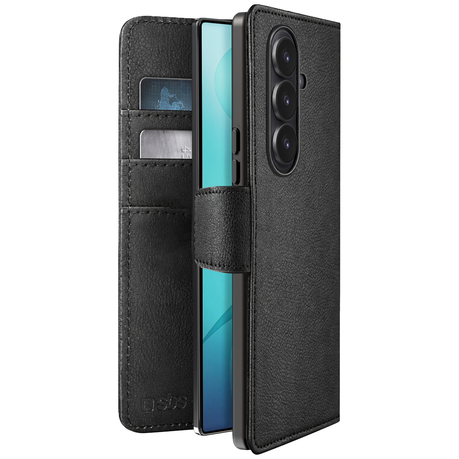 Sbs Wallet Classic Telefoonhoesje Voor Samsung Z Fold 8 Ultra  Zwart