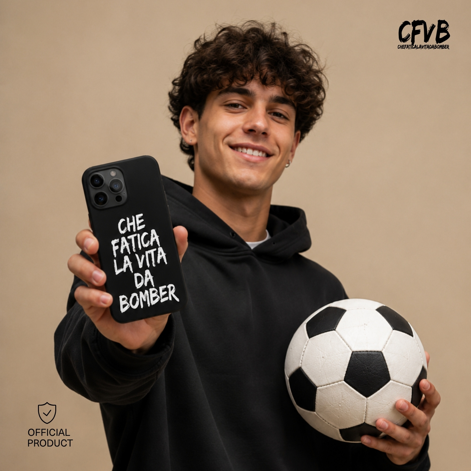 LA CASA DE LAS CARCASAS COVER UFFICIALE CFVB PER IPHONE 15 PRO MAX COVER per Apple iPhone 15 Pro Max, Nero