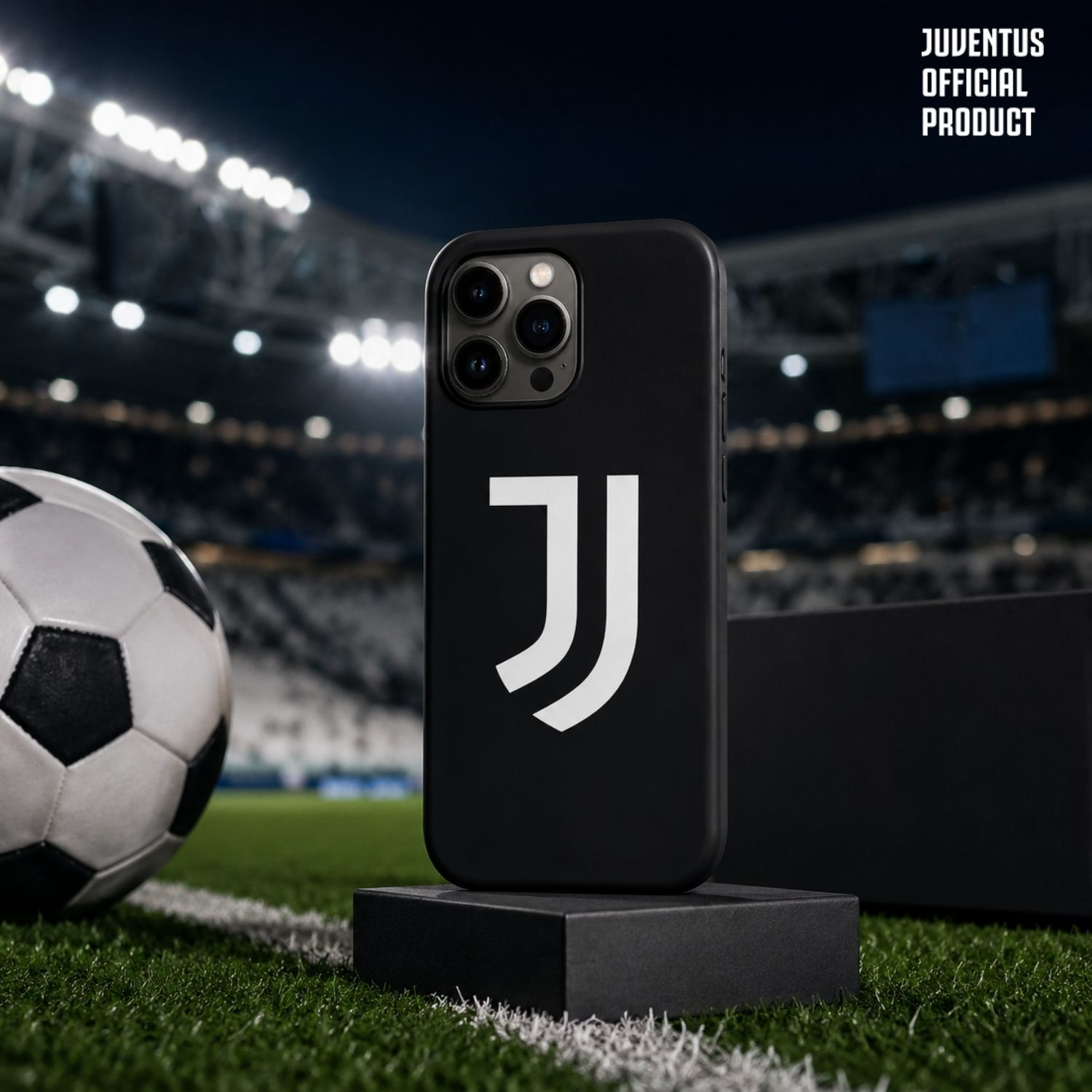 LA CASA DE LAS CARCASAS COVER UFFICIALE JUVENTUS PER IPHONE 14 PRO COVER per Apple iPhone 14 Pro, Nero