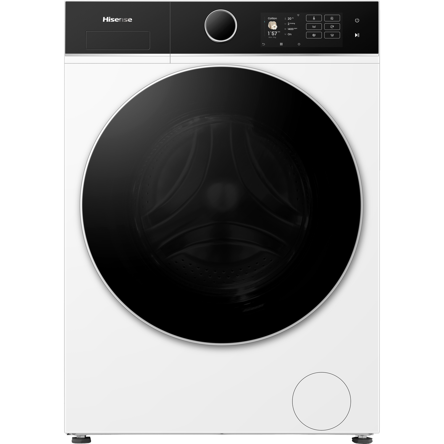 HISENSE WD5I8043BWF - Was-droogcombinatie - 8 kg + 5 kg - 1400 rpm - 72 dB Was-droogcombinatie