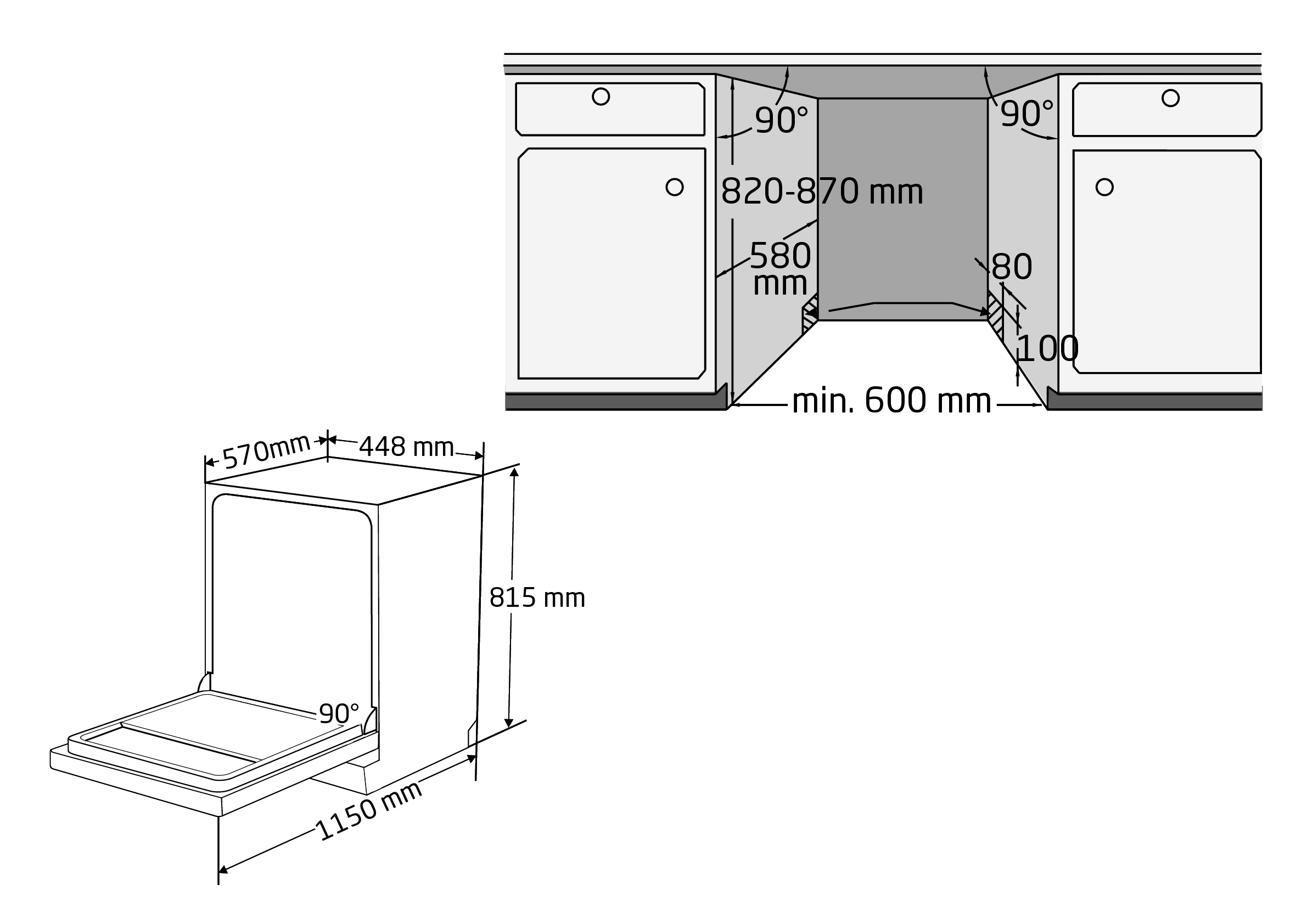 OK. ODW 4511 D BU Geschirrspüler (unterbaufähig, 44,6 cm breit, 47 dB (A), D)